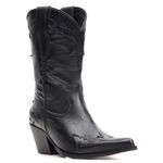 Bota Western Feminina - Fóssil Preto / Fóssil Preto - Colorplac Preto - Vimar Boots - 11098-A-VR