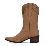 Bota Western Feminina - Nobuck Caramelo / Nobuck Caramelo - Toscana Café - Vimar Boots - 11217-A-VR