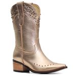 Bota Western Feminina - Metal Ouro Light / Metal Ouro Light - Toscana Natural - Vimar - 11217-B-VR