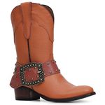 Bota Western Feminina - Milano Madeira Claro / Milano Rose Wood - Ibiza Café - Vimar - 11232-E-VR