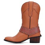 Bota Western Feminina - Milano Madeira Claro / Milano Rose Wood - Ibiza Café - Vimar - 11232-E-VR