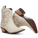 Bota Western Feminina - Comfort Marfim | Travel Creme - Génova Natural - Vimar Boots - 11236-A-VR