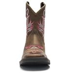 Bota Texana Feminina - Dallas Castor - Roper - Bico Quadrado - Cano Médio - Solado Freedom Flex - Vimar Boots - 13064-A-VR