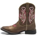 Bota Texana Feminina - Dallas Castor - Roper - Bico Quadrado - Cano Médio - Solado Freedom Flex - Vimar Boots - 13064-A-VR