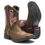Bota Texana Feminina - Dallas Castor - Roper - Bico Quadrado - Cano Médio - Solado Freedom Flex - Vimar Boots - 13064-A-VR