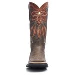 Bota Texana Feminina - Vecchio Café / Whiskey - Roper - Bico Quadrado - Cano Longo - Solado Freedom Flex - Vimar Boots - 13081-A-VR