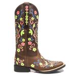 Bota Texana Feminina - Dallas Castor - Roper - Bico Quadrado - Cano Longo - Solado Freedom Flex - Vimar Boots - 13093-A-VR