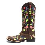 Bota Texana Feminina - Dallas Castor - Roper - Bico Quadrado - Cano Longo - Solado Freedom Flex - Vimar Boots - 13093-A-VR