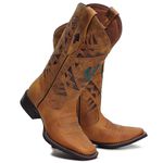 Bota Feminina - Fóssil Caramelo - Travel Pinhão - Vulcano Verde - Magnum Preto Rosa - 13197-B-VR