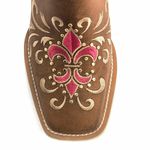 Botina Feminina - Fóssil Caramelo - Roper - Bico Quadrado - Solado VTS - Vimar Boots - 12128-A-VR