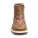 Botina Feminina - Fóssil Caramelo - Roper - Bico Quadrado - Solado VTS - Vimar Boots - 12128-A-VR