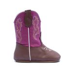 Bota Texana Baby - Fly Havana / Pink - Solado Bolha Natural - Bico Redondo - Cano Longo - West Country - WCB-1001-A