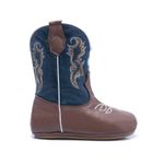 Bota Texana Baby - Fly Havana / Marinho - Solado Bolha Natural - Bico Redondo - Cano Longo - West Country - WCB-1001-D