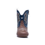 Bota Texana Baby - Fly Havana / Marinho - Solado Bolha Natural - Bico Redondo - Cano Longo - West Country - WCB-1001-D