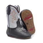 Bota Texana Baby - Fly Café / Marfim - Solado Bolha Natural - Bico Redondo - Cano Longo - West Country - WCB-1001-F