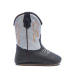 Bota Texana Baby - Fly Café / Marfim - Solado Bolha Natural - Bico Redondo - Cano Longo - West Country - WCB-1001-F