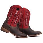 Bota Texana Masculina -Dallas Brown | Comfort Soft Vermelho - TXS Natural - Vimar - 81351-B-VR