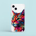 Capinha Para Celular Estampa Gato Multicolor