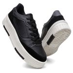 Tênis Feminino Vittal Aura Preto Solado Flatform Confort