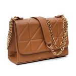 Bolsa Feminina Aline em Couro Legitimo Caramelo Vittal - B200Caramelo