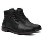 Coturno Casual Masculino Vittal em Couro Preto - R900PT