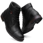 Coturno Casual Masculino Vittal em Couro Preto - R900PT