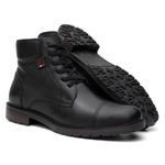 Coturno Casual Masculino Vittal em Couro Preto - R900PT