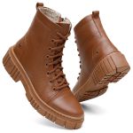 Bota Coturno Feminina Laura Caramelo Vittal - R780Caramelo