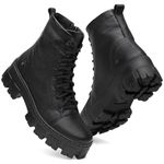 Bota Coturno Feminina Tratorada Vittal Buckle - R780