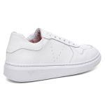 Tênis Sneakers Feminino Em Couro Legitimo Vittal - T200-BCO