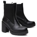 Bota Coturno Feminino Luna Vittal Salto Alto com Elástico Preto - R4020Preto