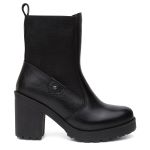 Bota Coturno Feminino Luna Vittal Salto Alto com Elástico Preto - R4020Preto