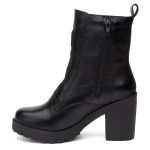 Bota Coturno Feminino Vittal Julia Salto Alto com Elástico e Zíper Preto - R4000Preto