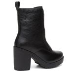 Bota Coturno Feminino Vittal Julia Salto Alto com Elástico e Zíper Preto - R4000Preto