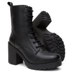 Bota Coturno Feminino Vittal Fernanda Salto Alto Preto - R4010Preto