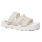 Sandalia Feminina Hera Vittal Flat em Couro Legitimo OffWhite- R010-OffWhite