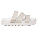 Sandalia Feminina Hera Vittal Flat em Couro Legitimo OffWhite- R010-OffWhite