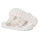 Sandalia Feminina Hera Vittal Flat em Couro Legitimo OffWhite- R010-OffWhite