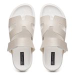 Sandalia Feminina Hera Vittal Flat em Couro Legitimo OffWhite- R010-OffWhite