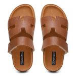 Sandalia Feminina Hera Vittal Flat em Couro Legitimo Caramelo - R010-Caramelo