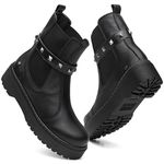 Bota Vittal Luana em Couro Legitimo e Fivela Sparkle Removível - R1060Preto