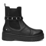 Bota Vittal Luana em Couro Legitimo e Fivela Sparkle Removível - R1060Preto