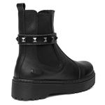 Bota Vittal Luana em Couro Legitimo e Fivela Sparkle Removível - R1060Preto