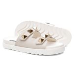 Sandália Birken Feminina em Couro Vittal Chiara OffWhite com Sparkle - R0130OffWhite 