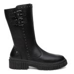 Bota Feminina Montaria Grazi em Couro Legitimo com Fivela - R4070-Preto