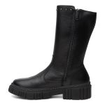 Bota Feminina Montaria Grazi em Couro Legitimo com Fivela - R4070-Preto