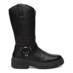 Bota Feminina Country Alice em Couro Legitimo com Fivela - R4080-Preto