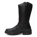 Bota Feminina Country Alice em Couro Legitimo com Fivela - R4080-Preto