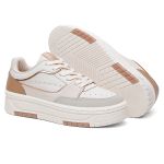 Tênis Feminino Vittal Aura OffWhite Solado Flatform Confort - T17203OffWhite/Bege