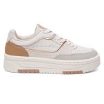 Tênis Feminino Vittal Aura OffWhite Solado Flatform Confort - T17203OffWhite/Bege